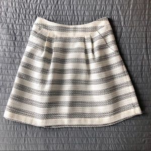 Striped Woven Skater Skirt